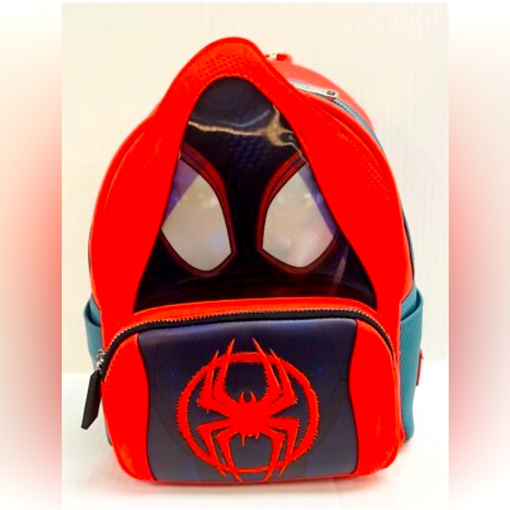 NWT Loungefly Marvel Spiderverse Miles Morales Hoody Cosplay Mini Backpack